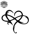 tatouage ephemere coeur infini design romantique