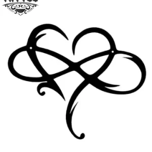 tatouage ephemere coeur infini design romantique tatouage ephemere coeur infini design romantique