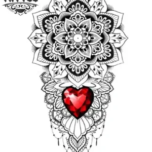 tatouage-coeur-mandala-decoratif-ephemere tatouage-coeur-mandala-decoratif-ephemere