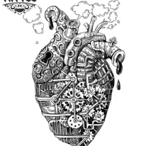 tatouage-coeur-mecanique-design-realiste tatouage-coeur-mecanique-design-realiste
