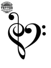 tatouage-ephémère-coeur-note-musique