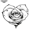 Tatouage coeur éphémère M minimaliste temporaire Tatouage coeur éphémère M minimaliste temporaire