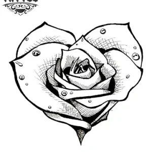 Tatouage coeur éphémère M minimaliste temporaire Tatouage coeur éphémère M minimaliste temporaire