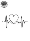 tatouage coeur rythme cardiaque temporaire tatouage coeur rythme cardiaque temporaire