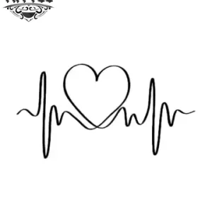 tatouage coeur rythme cardiaque temporaire tatouage coeur rythme cardiaque temporaire