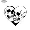tatouage ephemere coeur tete de mort temporaire image produit tatouage ephemere coeur tete de mort temporaire image produit
