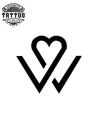tatouage coeur triangle design éphémère artistique tatouage coeur triangle design éphémère artistique