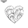 tatouage coeur éphémère vague océan boho 2023 tatouage coeur éphémère vague océan boho 2023