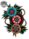 tatouage-marin-ephemere-compas-navigateur tatouage-marin-ephemere-compas-navigateur