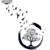 tatouage-ephemere-corbeau-arbre-mystique