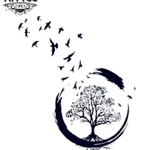 tatouage-ephemere-corbeau-arbre-mystique tatouage-ephemere-corbeau-arbre-mystique
