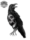 tatouage-corbeau-crane-temporaire-realiste-ephemere-amateurs-tatouages tatouage-corbeau-crane-temporaire-realiste-ephemere-amateurs-tatouages