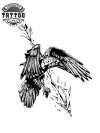 tatouage ephémère corbeau graphique design réaliste pour passionnés de tatouages tatouage ephémère corbeau graphique design réaliste pour passionnés de tatouages