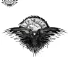 tatouage ephemere corbeau et horloge mystique tatouage ephemere corbeau et horloge mystique