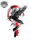 tatouage-ephemere-corbeau-itachi-style-anime-realiste tatouage-ephemere-corbeau-itachi-style-anime-realiste