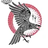 tatouage-corbeau-ephemere-nordique-design-temporaire