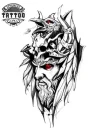 tatouage-ephemere-corbeau-odin-mystique-illustration tatouage-ephemere-corbeau-odin-mystique-illustration