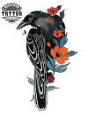 tatouage-ephemere-corbeau-old-school-retro-vintage tatouage-ephemere-corbeau-old-school-retro-vintage