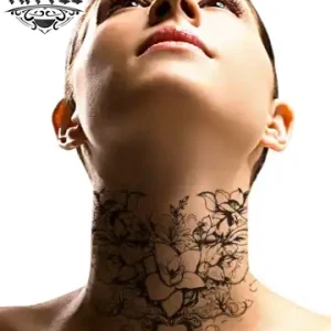 tatouage-ephemere-cou-femme-design-fleur-elegante