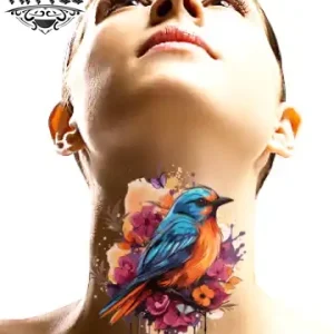 tatouage-cou-femme-oiseau-design-elegant-ephemere