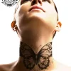tatouage-cou-ephemere-papillon-femme-elegant-delicat tatouage-cou-ephemere-papillon-femme-elegant-delicat