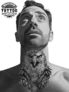 tatouage ephemere cou homme aigle design temporaire intense tatouage ephemere cou homme aigle design temporaire intense