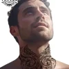 tatouage-ephemere-tribal-cou-homme-casual-chic tatouage-ephemere-tribal-cou-homme-casual-chic