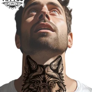 tatouage-ephemere-loup-pour-cou-tatouage-COU tatouage-ephemere-loup-pour-cou-tatouage-COU