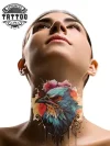 tatouage-ephemere-cou-oiseau-design-artistique tatouage-ephemere-cou-oiseau-design-artistique