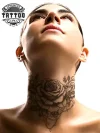 tatouage-ephemere-rose-cou-style-elegance-tatouage-cou