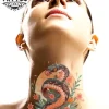 tatouage COU ephemere serpent tatouage COU ephemere serpent