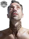 tatouage-ephemere-cou-tribal-design-unique tatouage-ephemere-cou-tribal-design-unique