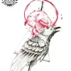 tatouage-corbeau-ephemere-pour-couple-amoureux-design