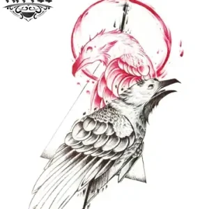 tatouage-corbeau-ephemere-pour-couple-amoureux-design tatouage-corbeau-ephemere-pour-couple-amoureux-design