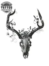 tatouage-ephemere-crane-de-cerf-design-unique-tatouage-cerf tatouage-ephemere-crane-de-cerf-design-unique-tatouage-cerf