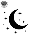 tatouage LUNE temporaire croissant de lune éphémère tatouage LUNE temporaire croissant de lune éphémère