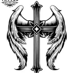tatouage-croix-aile-dange-temporaire-tatouage-ephemere-design-croix