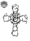 tatouage-croix-ephemere-fleur-design-elegant tatouage-croix-ephemere-fleur-design-elegant