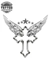 tatouage-croix-ailes-angéliques-ephemere-durable-facile-appliquer
