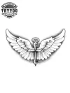 tatouage-croix-ephemere-ange-design-unique