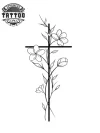 tatouage ephemere croix fleur style unique tatouage ephemere croix fleur style unique