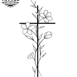 tatouage ephemere croix fleur style unique tatouage ephemere croix fleur style unique