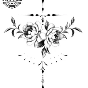 tatouage-croix-ephemere-fleurie-femme tatouage-croix-ephemere-fleurie-femme