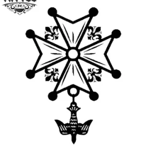 tatouage CROIX ephemere traditionnel croix huguenote tatouage CROIX ephemere traditionnel croix huguenote