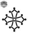 Tatouage CROIX éphémère languedoc art corporel temporaire élégant