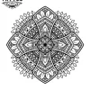 tatouage ephemere croix mandala zen boho style design