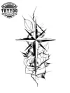 tatouage CROIX éphémère boussole nord sud est ouest tatouage CROIX éphémère boussole nord sud est ouest
