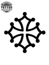 tatouage CROIX éphémère croix occitane design unique longue durée