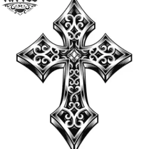 tatouage-croix-ephemere-romaine-decoration-art-religieux tatouage-croix-ephemere-romaine-decoration-art-religieux
