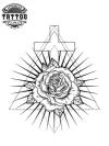 tatouage-croix-ephemere-homme-rose-tendance-original tatouage-croix-ephemere-homme-rose-tendance-original
